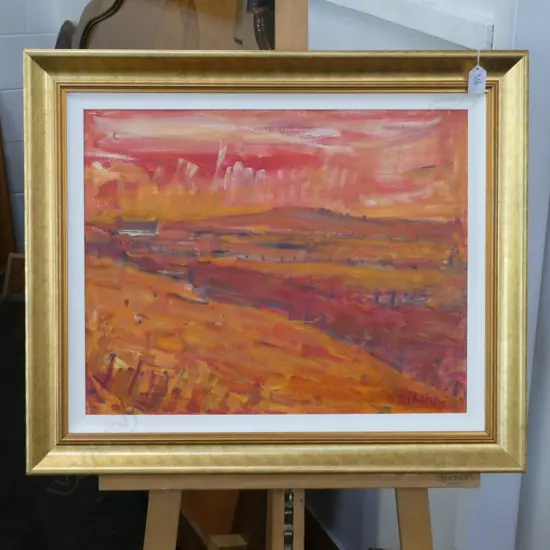 JACKIE PHILIP 'FIELDS OF GOLD' OIL ON CANVAS 650 X 550MM 