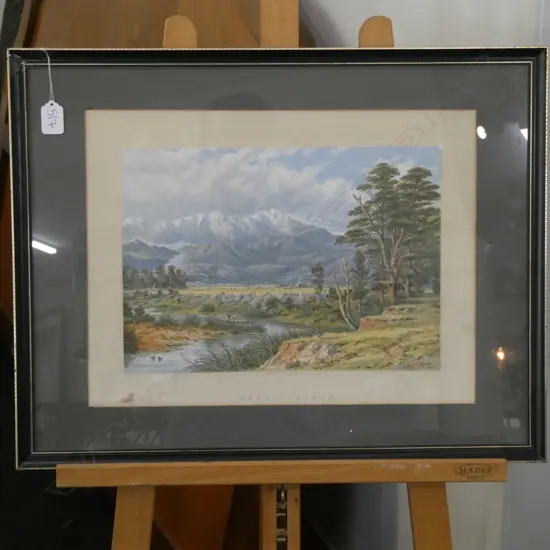 C. P. BARRAUD 'OPAKI PLAIN' LITHOGRAPH 590 X 460MM