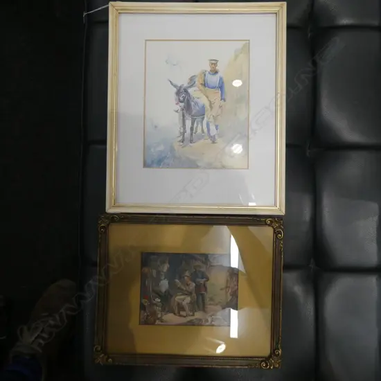 2 PRINTS; 'SIMPSON AND HIS DONKEY' AND BAXTER 'NEWS FROM HOME' 270 X 220MM 