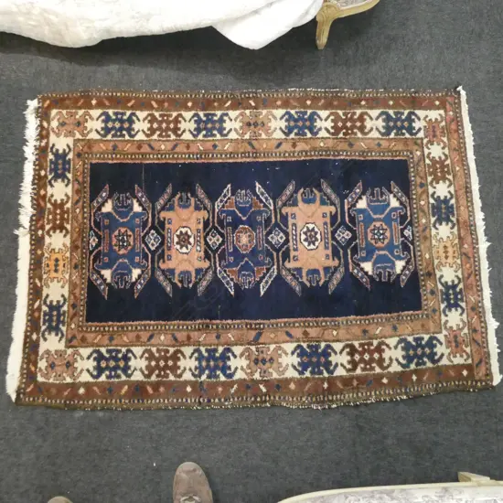PERSIAN KUGYE RUG, TRADITIONAL COLOURS, 1500 X 1000MM