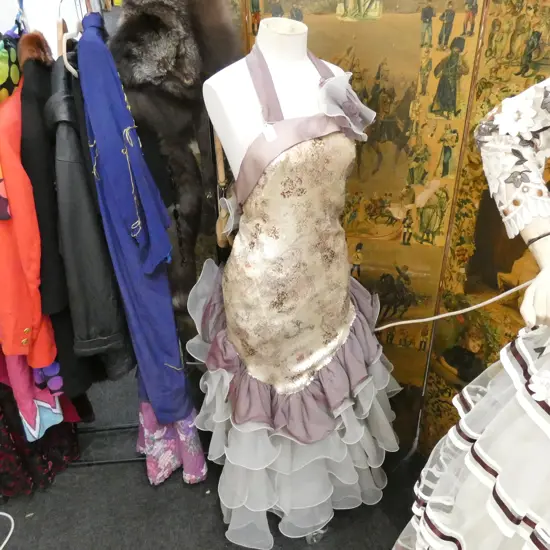 VINKA LUCAS PARIS SEQUIN AND LACE COCKTAIL DRESS