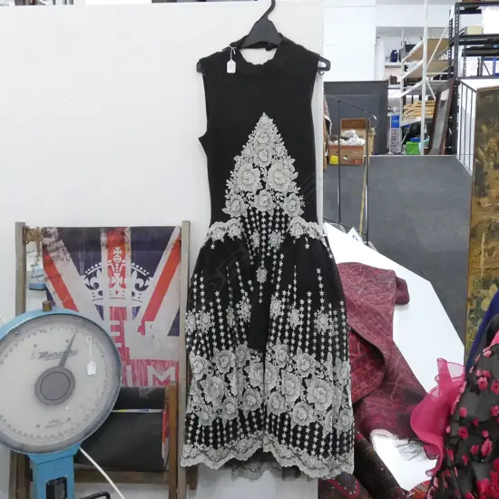 VINKA LUCAS COUTURE BLACK LACE DRESS