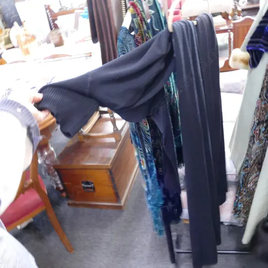 TWO BLACK MAXI POLO NECK DRESSES