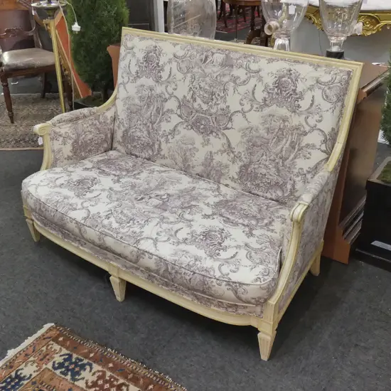 FRENCH STYLE TOILE UPHOLSTERED SOFA