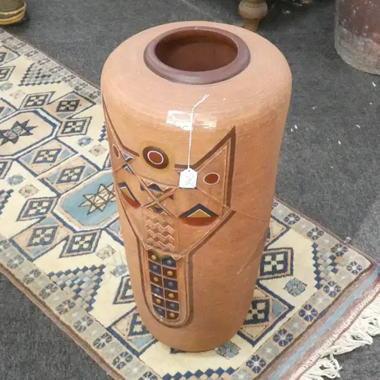 TALL SOUTHWESTERN STYLE TERRACOTTA VASE H. 630MM