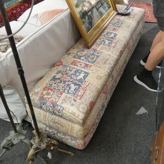LONG UPHOLSTERED OTTOMAN / BLANKET BOX 1.9M L