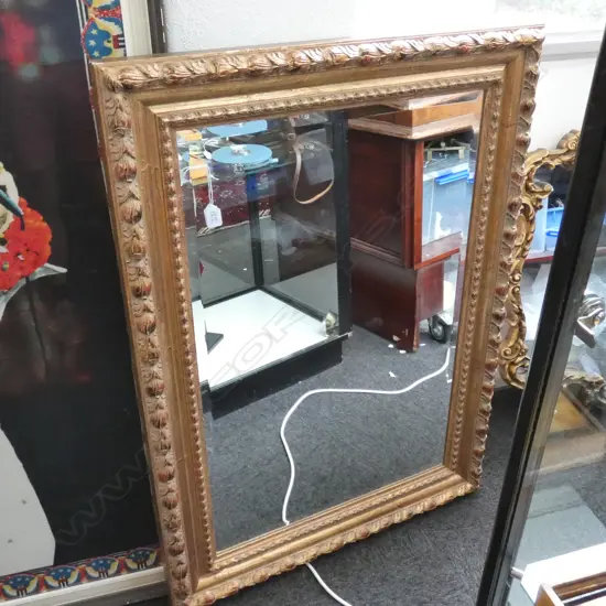 GILT FRAMED MIRROR, 1100MM X 820MM