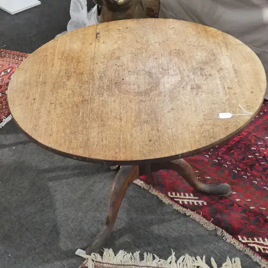 GEORGIAN OAK CIRCULAR TRIPOD TABLE, C. 1780, A.F. DIA. 830MM, H. 560MM