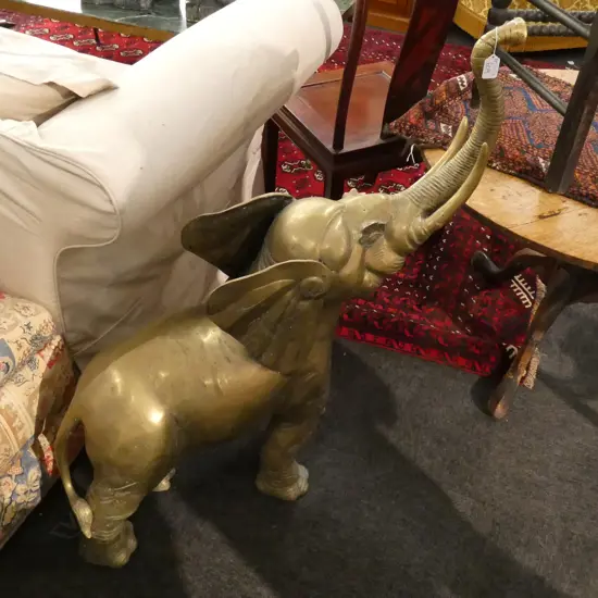 VINTAGE BRASS ELEPHANT H. 935MM