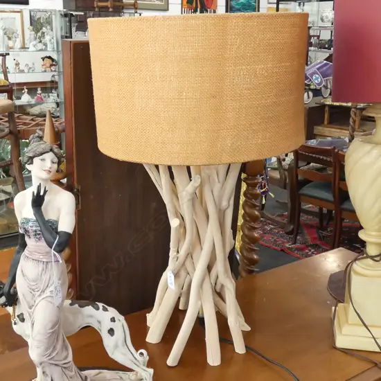 DRIFTWOOD LAMP, WORKING ORDER, H.640MM