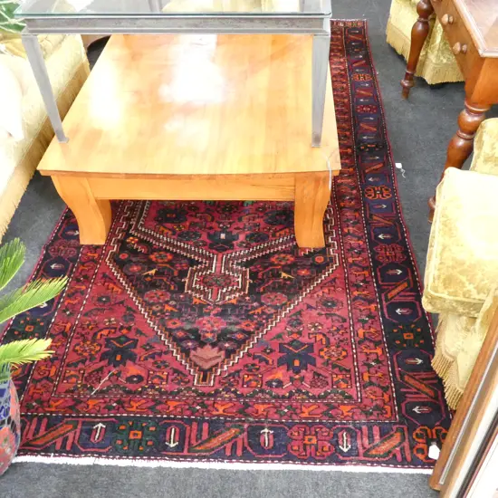 HAND KNOTTED SHIRAZ RUG 2900 X 1370 MM