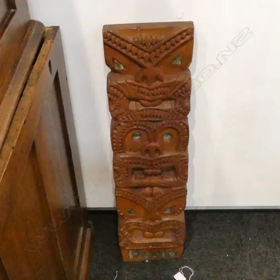 CARVED MAORI PANEL 'HOKIO' H. 750MM not to be confused with 676