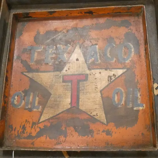 TEXACO OIL SQUARE TRAY 435MM SQ