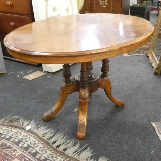 VICTORIAN OVAL INLAY TABLE