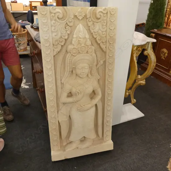 BUDDIST LARGE SANDSTONE PANEL H1320 MM