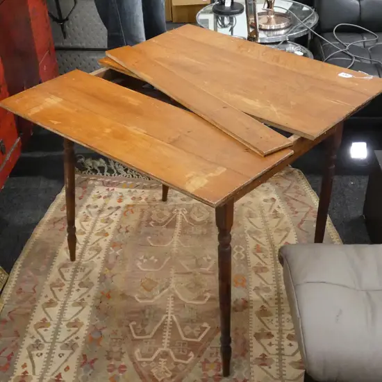 A COLONIAL KAURI FOLDING CARD TABLE A/F