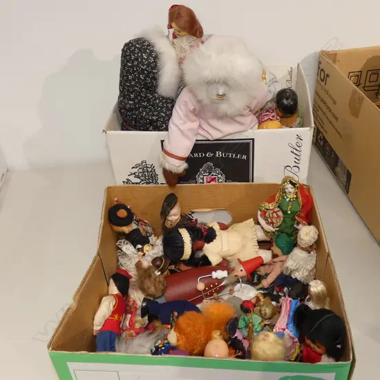 2 BOXES OF COSTUME DOLLS