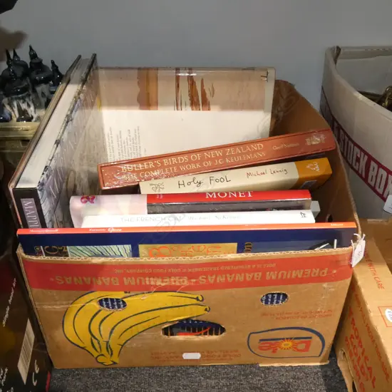 BOX LOT NON FICTION BOOKS INCL. BULLERS BIRDS OF NZ