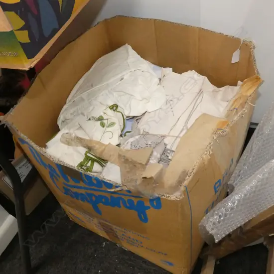 BOX LOT ASST. LINENS ETC