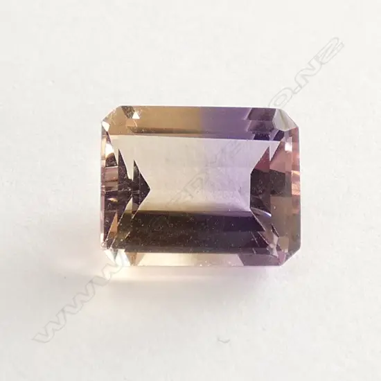 BI-COLOUR NATURAL RECTANGULAR CUT AMETHYST 3.5 CT
