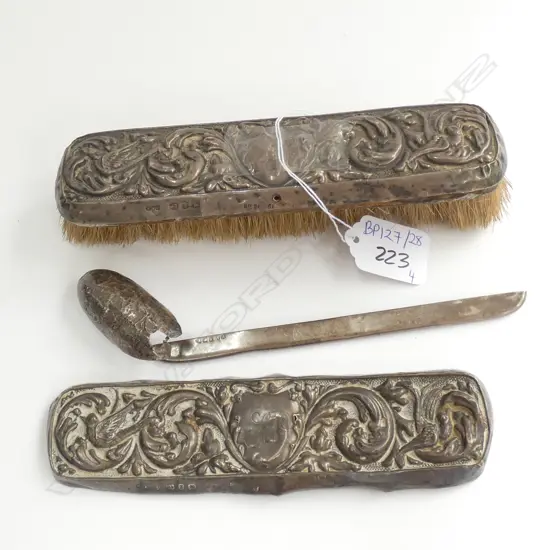 4 PCES STG SILVER FROM VANITY SET, BIRMINGHAM 1899