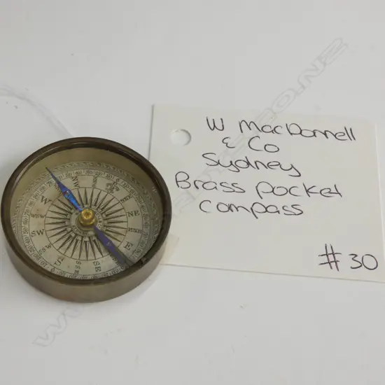 BRASS POCKET COMPASS