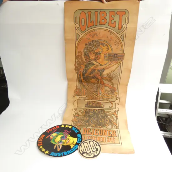 2 POSTERS ELTON JOHN TOUR + ART NOUVEAU