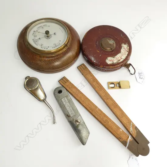 ASSORTED TOOLS INCL WOODEN DIAL ETC