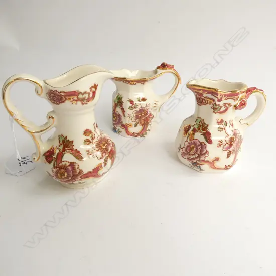 3 MASONS RED MANDALAY JUGS