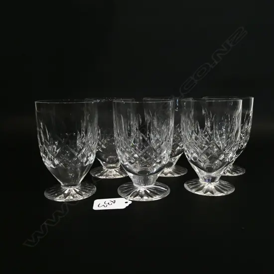 SET 6 WATERFORD CRYSTAL GLASSES H.98mm