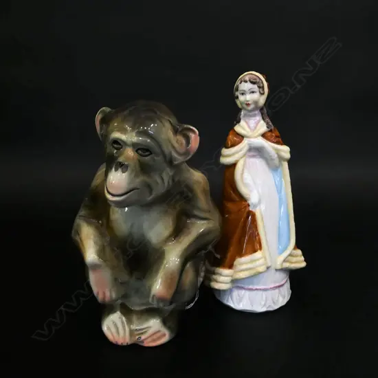 ROYAL WORCESTER FIGURE H. 160MM & SYLVAC MONKEY