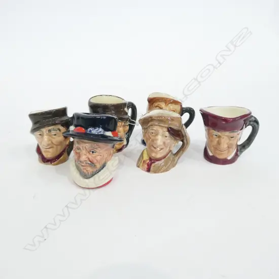 6 ROYAL DOULTON TINY CHARACTER JUGS