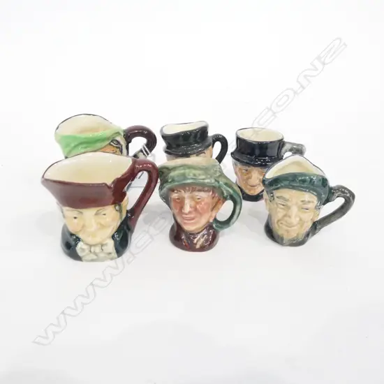 6 ROYAL DOULTON TINY CHARACTER JUGS