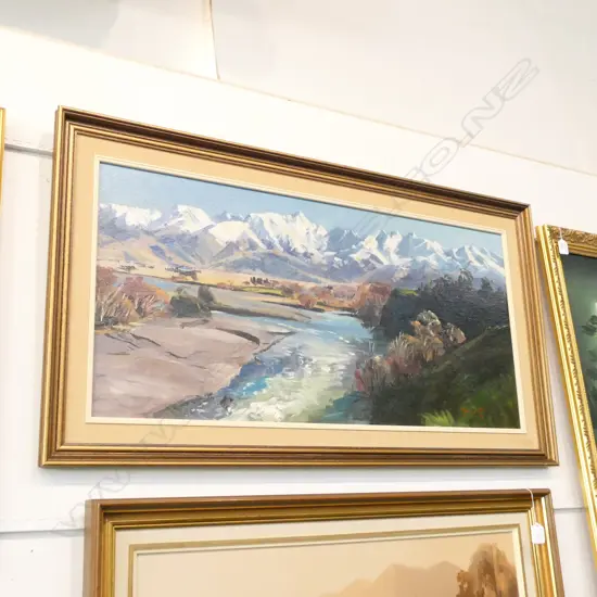 HENRY SMITH 'THE WAIAU GORGE' OIL ON BOARD