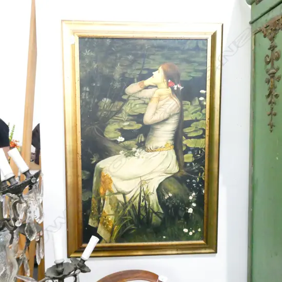 COPY OF OPHELIA, 1894 BY JOHN WILLIAM WATERHOUSE OIL ON BOARD 1020 X 680MM 