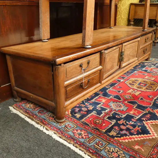 CHINESE HARDWOOD LOW CABINET/TABLE