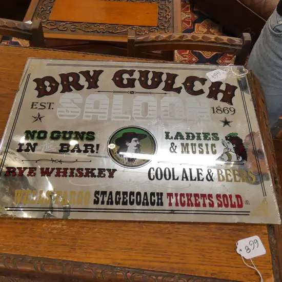 WELLS FARGO DRY GULCH BAR MIRROR