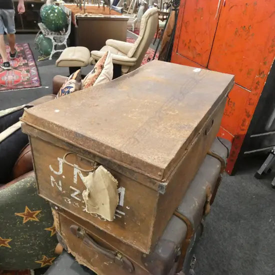 WWII SOLDIERS METAL TRUNK L. 840MM