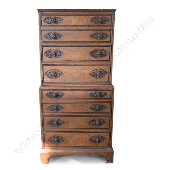 OAK CHEST ON CHEST