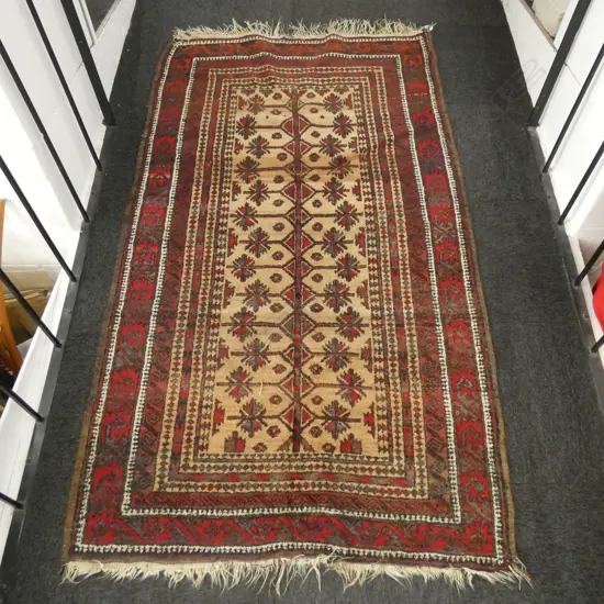 HAND WOVEN ALL WOOL RUG 2080 X 1270MM
