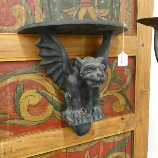 BRONZE FINISHED PLASTER GRIFFIN WALL SCONCE H.335mm