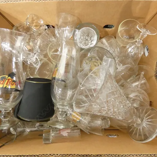 ASSORT. WINE, CHERRY GLASS WARE & OTHERS