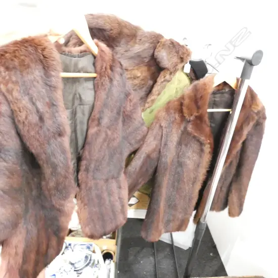 3 FURS; 2 JACKETS AND STOLE
