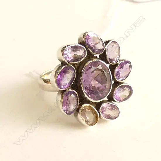 STG SILVER AMETHYST RING