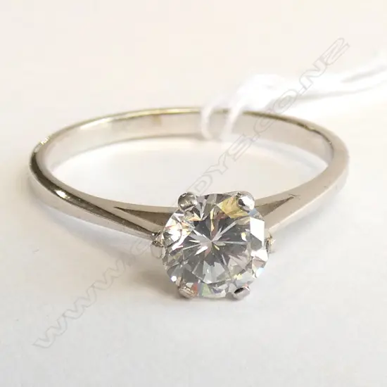 CZ RING IN 9CT WHITE GOLD 