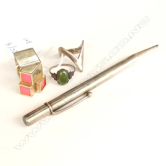 3 RINGS, ONE STG + STG SILVER PENCIL