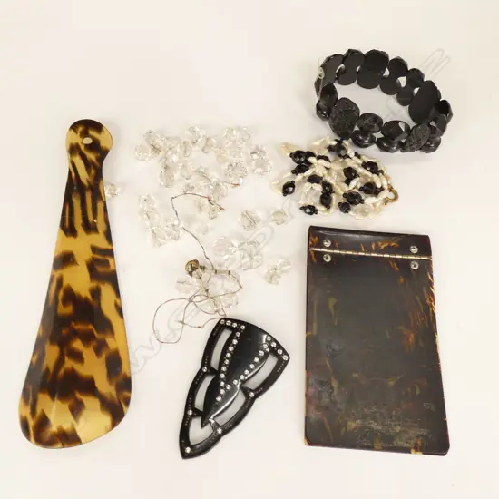 ASST. JEWELLERY, JET?, TORTOISHELL ETC