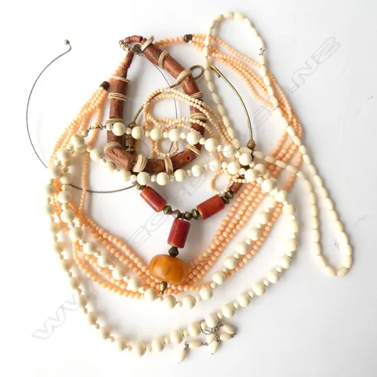 6 COSTUME NECKLACES + PR EARRINGS + WIRE NECKLACE