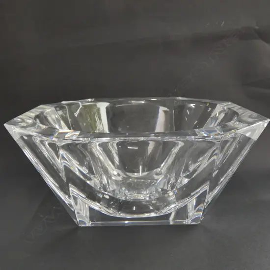 LARGE CLEAR GLASS ORROFOS BOWL