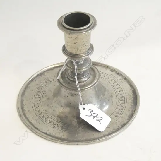19TH C PEWTER CANDLESTICK